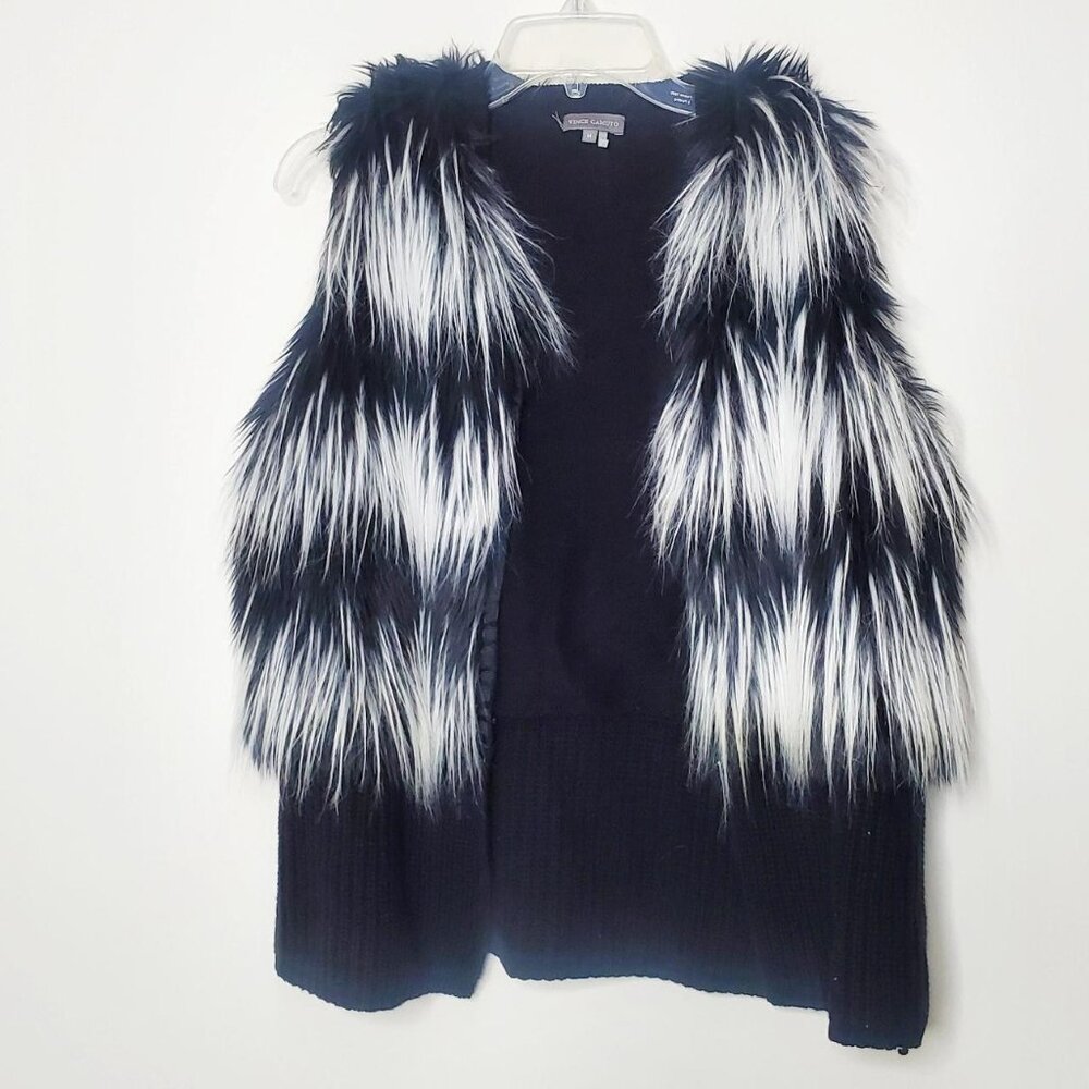 Vince Camuto Faux Fur Ivory Cream Sleeves Jacket Size M (New with Tag)